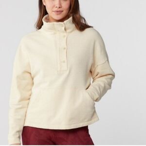 REI Co-op Wallace Lake Fleece Henley Pullover Women's Cream Natural M